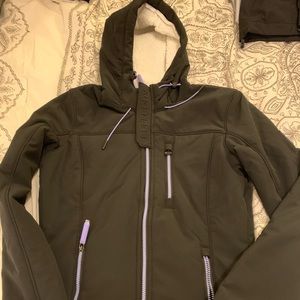 Superdry Black Jacket Women’s Size 6 Medium